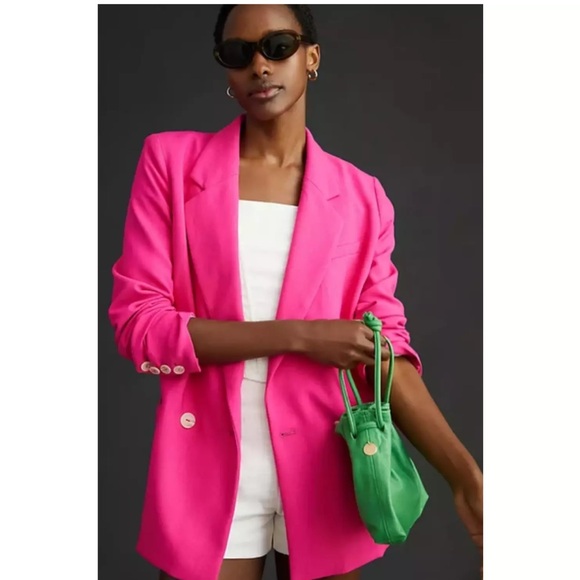 NWT Anthropologie Maeve Double-Breasted Blazer - Picture 2 of 6